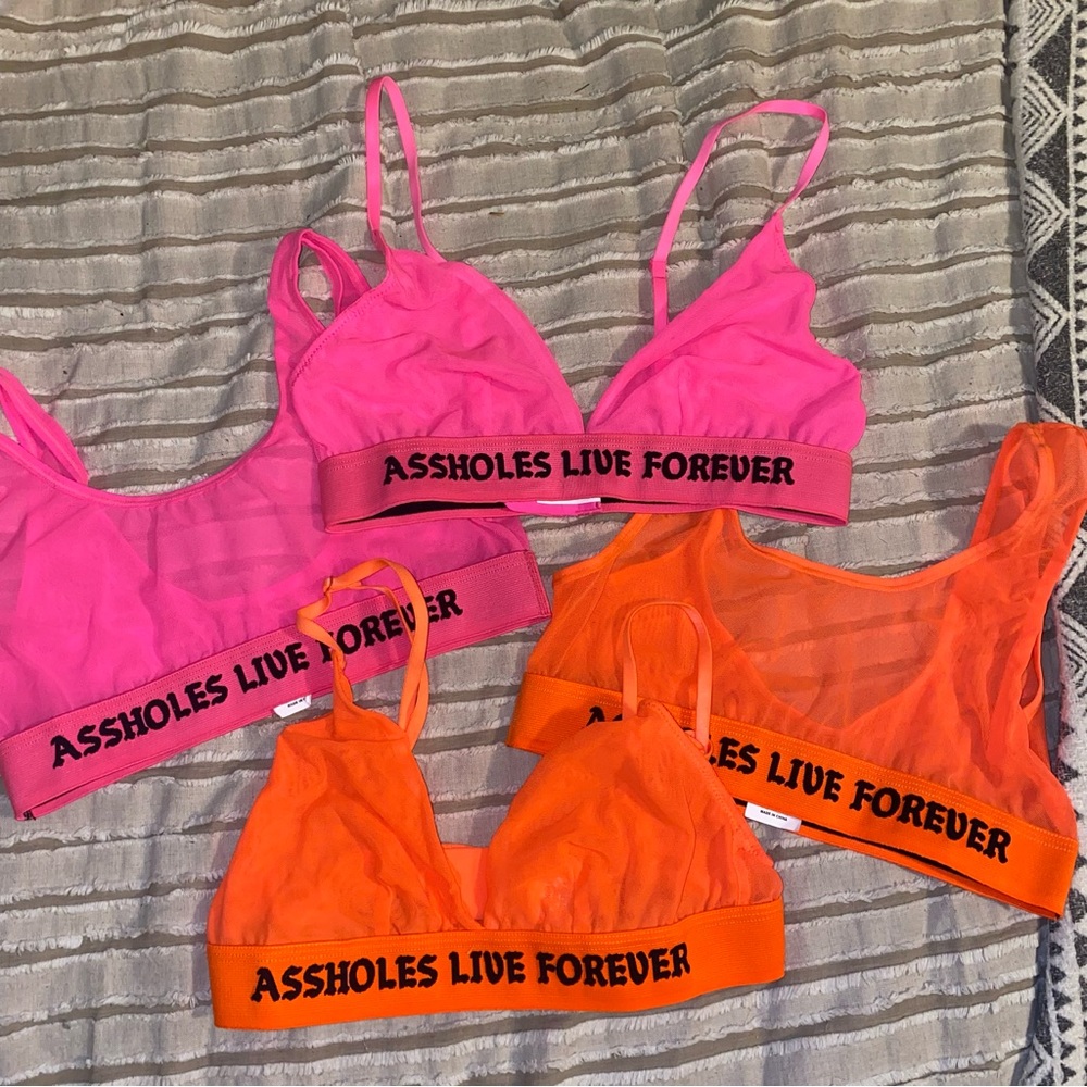 Assholes Live Forever Bra Lot
